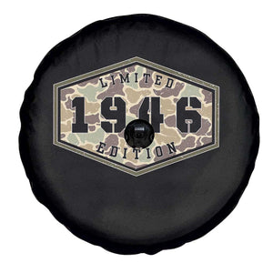 80th Birthday Hunting Spare Tire Cover 1946 Limited Edition Vintage Camouflage Gifts For Turning 80
