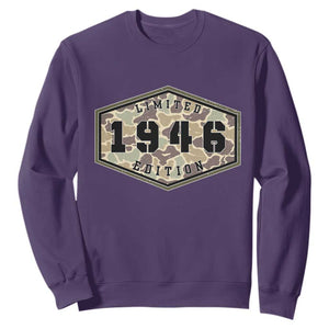 80th Birthday Hunting Sweatshirt 1946 Limited Edition Vintage Camouflage Gifts For Turning 80