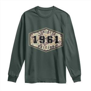 65th Birthday Hunting Long Sleeve Shirt 1961 Limited Edition Vintage Camouflage Gifts For Turning 65