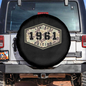 65th Birthday Hunting Spare Tire Cover 1961 Limited Edition Vintage Camouflage Gifts For Turning 65