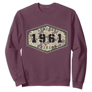 65th Birthday Hunting Sweatshirt 1961 Limited Edition Vintage Camouflage Gifts For Turning 65