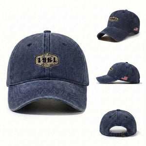 65th Birthday Hunting Washed Cotton Baseball Cap 1961 Limited Edition Vintage Camouflage Gifts For Turning 65