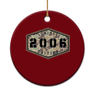 20th Birthday Hunting Ceramic Ornament 2006 Limited Edition Vintage Camouflage Gifts For Turning 20