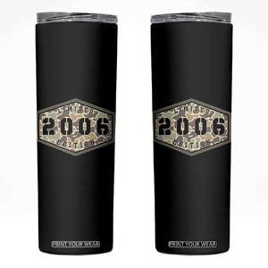 20th Birthday Hunting Skinny Tumbler 2006 Limited Edition Vintage Camouflage Gifts For Turning 20