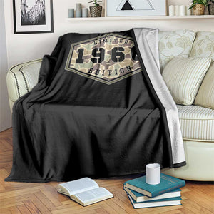 60th Birthday Hunting Throw Blanket 1966 Limited Edition Vintage Camouflage Gifts For Turning 60