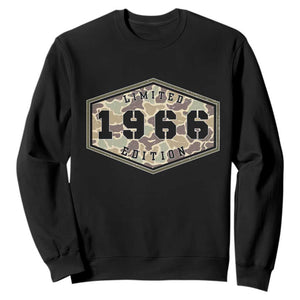 60th Birthday Hunting Sweatshirt 1966 Limited Edition Vintage Camouflage Gifts For Turning 60