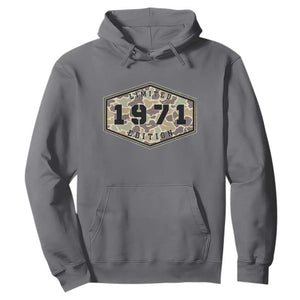 55th Birthday Hunting Hoodie 1971 Limited Edition Vintage Camouflage Gifts For Turning 55
