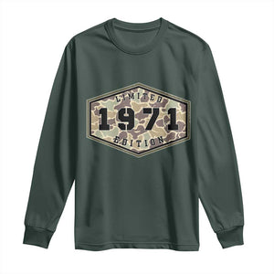 55th Birthday Hunting Long Sleeve Shirt 1971 Limited Edition Vintage Camouflage Gifts For Turning 55