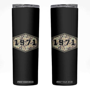 55th Birthday Hunting Skinny Tumbler 1971 Limited Edition Vintage Camouflage Gifts For Turning 55