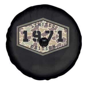 55th Birthday Hunting Spare Tire Cover 1971 Limited Edition Vintage Camouflage Gifts For Turning 55