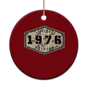 50th Birthday Hunting Ceramic Ornament 1976 Limited Edition Vintage Camouflage Gifts For Turning 50