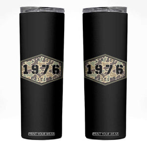 50th Birthday Hunting Skinny Tumbler 1976 Limited Edition Vintage Camouflage Gifts For Turning 50