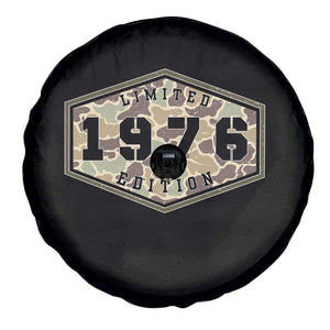 50th Birthday Hunting Spare Tire Cover 1976 Limited Edition Vintage Camouflage Gifts For Turning 50