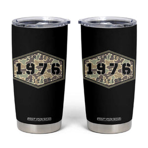 50th Birthday Hunting Tumbler Cup 1976 Limited Edition Vintage Camouflage Gifts For Turning 50