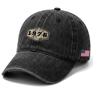 50th Birthday Hunting Washed Cotton Baseball Cap 1976 Limited Edition Vintage Camouflage Gifts For Turning 50