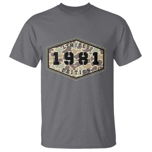 45th Birthday Hunting T Shirt 1981 Limited Edition Vintage Camouflage Gifts For Turning 45