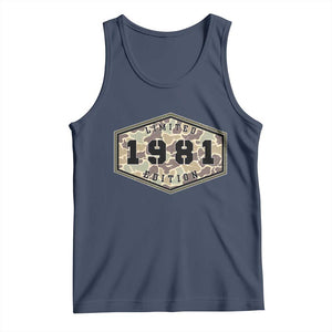 45th Birthday Hunting Tank Top 1981 Limited Edition Vintage Camouflage Gifts For Turning 45