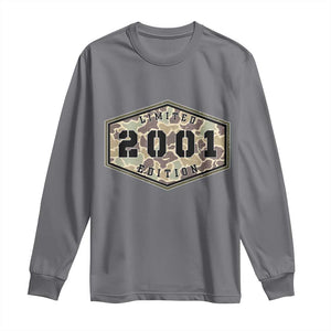 25th Birthday Hunting Long Sleeve Shirt 2001 Limited Edition Vintage Camouflage Gifts For Turning 25
