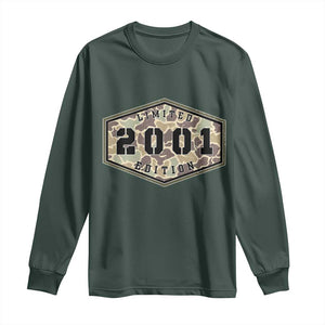 25th Birthday Hunting Long Sleeve Shirt 2001 Limited Edition Vintage Camouflage Gifts For Turning 25