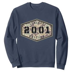 25th Birthday Hunting Sweatshirt 2001 Limited Edition Vintage Camouflage Gifts For Turning 25