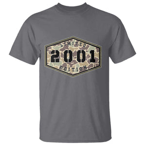 25th Birthday Hunting T Shirt 2001 Limited Edition Vintage Camouflage Gifts For Turning 25