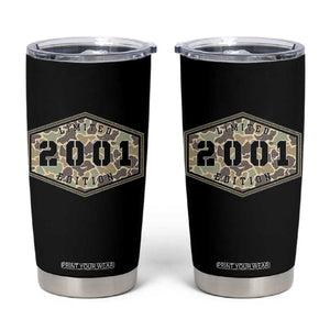 25th Birthday Hunting Tumbler Cup 2001 Limited Edition Vintage Camouflage Gifts For Turning 25