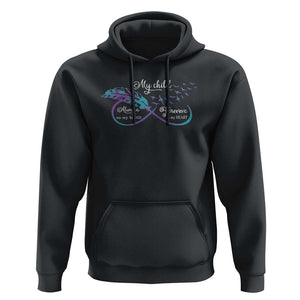 Suicide Prevention Awareness Hoodie My Child Always On My Mind Forever In My Heart Feathers Infinity TS11 Black Print Your Wear