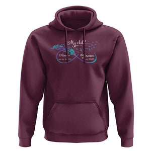 Suicide Prevention Awareness Hoodie My Child Always On My Mind Forever In My Heart Feathers Infinity TS11 Maroon Print Your Wear