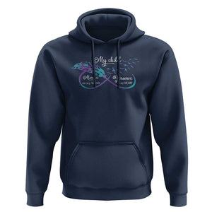 Suicide Prevention Awareness Hoodie My Child Always On My Mind Forever In My Heart Feathers Infinity TS11 Navy Print Your Wear