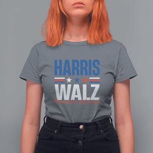 Harris Walz Supporter T Shirt For Women Prosecutor And Coach Star US Elections 2024 TS11 Charcoal Print Your Wear