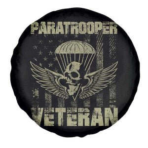 Paratrooper Veteran Spare Tire Cover Airborne Military Vintage American Flag TS11 Print Your Wear
