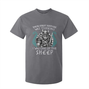 Viking Your First Mistake Was Thinking I Was One Of The Sheep T Shirt For Kid Viking Warrior TS11 Charcoal Print Your Wear