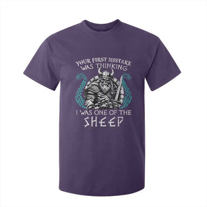 Viking Your First Mistake Was Thinking I Was One Of The Sheep T Shirt For Kid Viking Warrior TS11 Purple Print Your Wear
