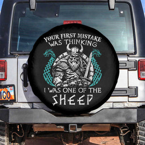 Viking Your First Mistake Was Thinking I Was One Of The Sheep Spare Tire Cover Viking Warrior TS11 No hole Black Print Your Wear