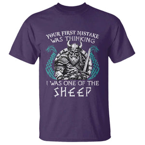 Viking Your First Mistake Was Thinking I Was One Of The Sheep T Shirt Viking Warrior TS11 Purple Print Your Wear