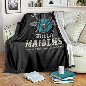 Lagertha's Shield Maidens Throw Blanket The Future Is Open Trust In The Gods Viking Warrior TS11 Print Your Wear