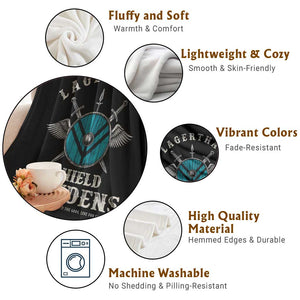 Lagertha's Shield Maidens Throw Blanket The Future Is Open Trust In The Gods Viking Warrior TS11 Print Your Wear