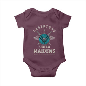 Lagertha's Shield Maidens Baby Onesie The Future Is Open Trust In The Gods Viking Warrior TS11 Maroon Print Your Wear