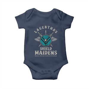 Lagertha's Shield Maidens Baby Onesie The Future Is Open Trust In The Gods Viking Warrior TS11 Navy Print Your Wear