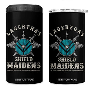 Lagertha's Shield Maidens 4 in 1 Can Cooler Tumbler The Future Is Open Trust In The Gods Viking Warrior TS11 One Size: 16 oz Black Print Your Wear