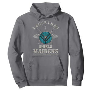 Lagertha's Shield Maidens Hoodie The Future Is Open Trust In The Gods Viking Warrior TS11 Charcoal Print Your Wear