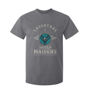 Lagertha's Shield Maidens T Shirt For Kid The Future Is Open Trust In The Gods Viking Warrior TS11 Charcoal Print Your Wear