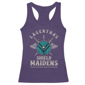 Lagertha's Shield Maidens Racerback Tank Top The Future Is Open Trust In The Gods Viking Warrior TS11 Purple Print Your Wear