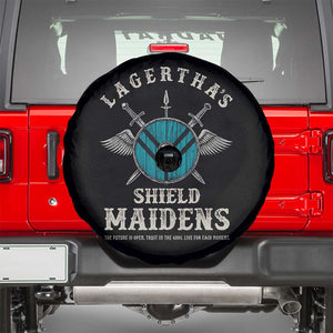 Lagertha's Shield Maidens Spare Tire Cover The Future Is Open Trust In The Gods Viking Warrior TS11 Black Print Your Wear