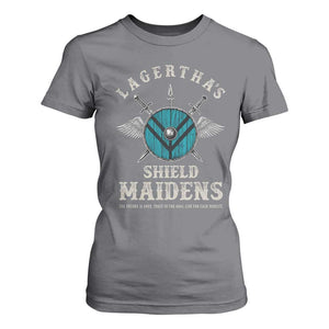 Lagertha's Shield Maidens T Shirt For Women The Future Is Open Trust In The Gods Viking Warrior TS11 Charcoal Print Your Wear