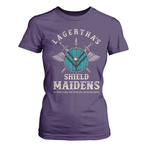 Lagertha's Shield Maidens T Shirt For Women The Future Is Open Trust In The Gods Viking Warrior TS11 Purple Print Your Wear