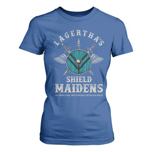 Lagertha's Shield Maidens T Shirt For Women The Future Is Open Trust In The Gods Viking Warrior TS11 Royal Blue Print Your Wear