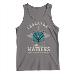 Lagertha's Shield Maidens Tank Top The Future Is Open Trust In The Gods Viking Warrior TS11 Deep Heather Print Your Wear