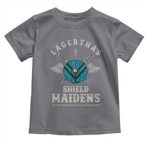 Lagertha's Shield Maidens Toddler T Shirt The Future Is Open Trust In The Gods Viking Warrior TS11 Charcoal Print Your Wear