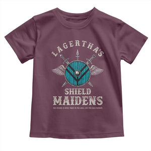 Lagertha's Shield Maidens Toddler T Shirt The Future Is Open Trust In The Gods Viking Warrior TS11 Maroon Print Your Wear